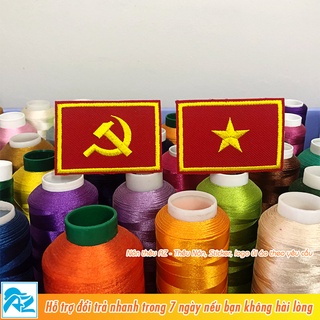 Patch vải ủi thêu logo hình cờ nước Việt Nam và cờ Đảng S430