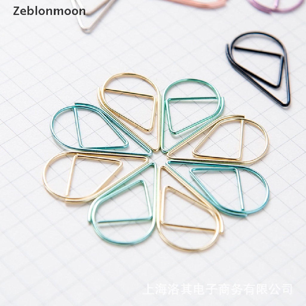 Set 50 Kẹp Giấy Kim Loại Hình Giọt Nước Dễ Thương