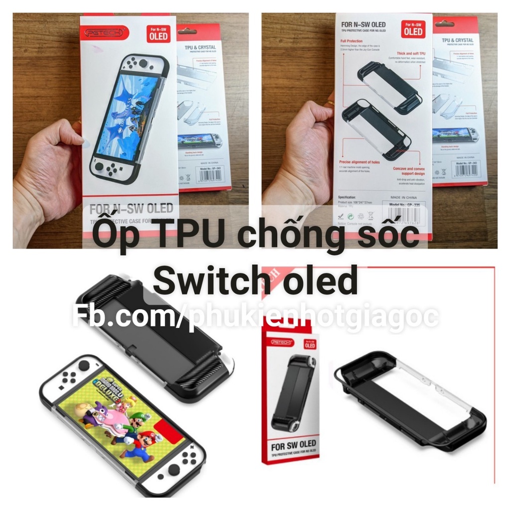 Bao chống sốc / Ốp lưng silicon full máy dẻo / trong suốt cho Nintendo Switch Oled