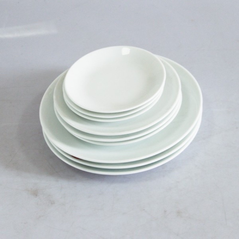 Đĩa sứ trắng trơn lòng sâu-15cm-18cm-20cm