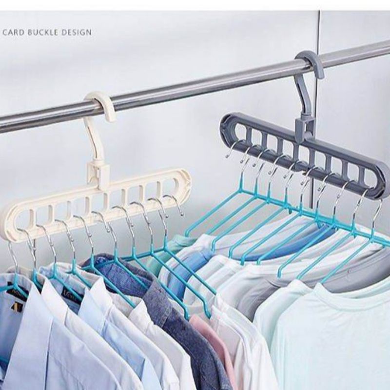 Móc quần áo đa năng thông minh 9 lỗ