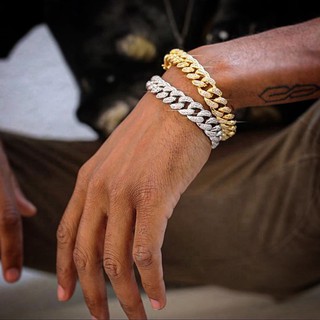 Vòng tay Blingg blingg, vòng tay cubann link trang sức đính đá bling bling