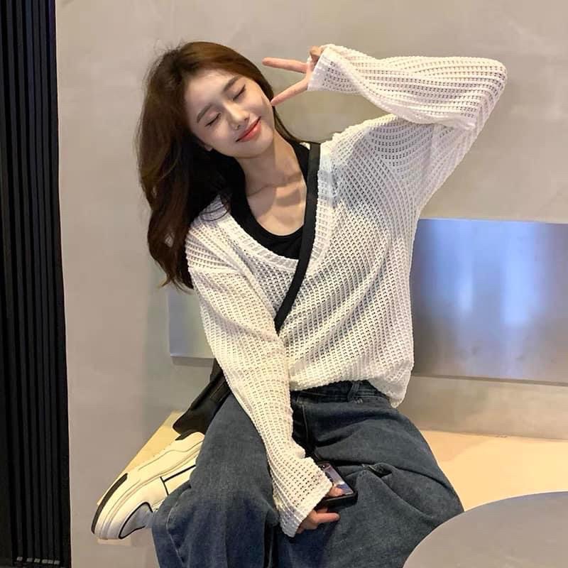 Set áo lưới dáng suông 4 màu LUU