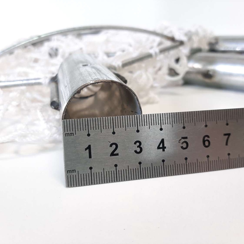 Vợt hái trái cây có lưới đỡ trái, lồng hái trái cây 24cm hai lưỡi dao sắc bén