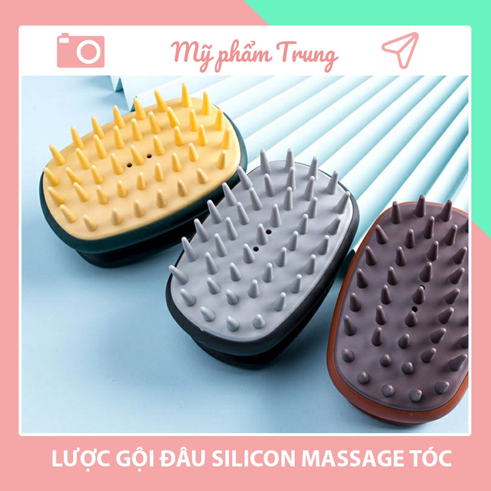 LƯỢC TRÒN GỘI ĐẦU MASSAGE SILICON, LÀM SẠCH SÂU DA ĐẦU, CHỐNG GÀU, MASSAGE NHẸ NHÀNG CHO CẢ NAM VÀ NỮ