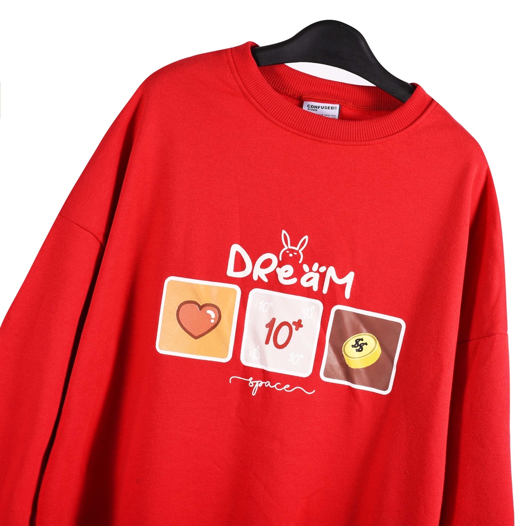 Áo Sweater CONFUSED [DREAM SPACE], Sweater Form rộng Hàn Quốc, Local Brand, Unisex