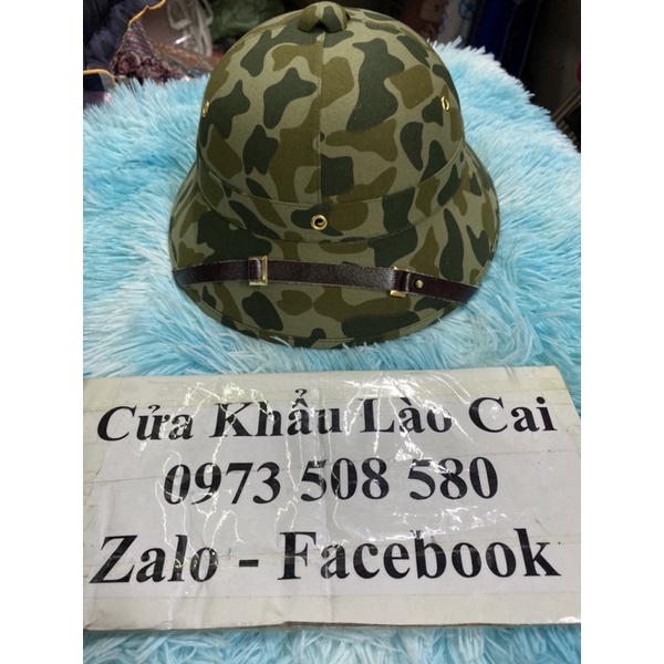 Mũ cối tàu cốt phíp vải rằn ri không ngấm nước