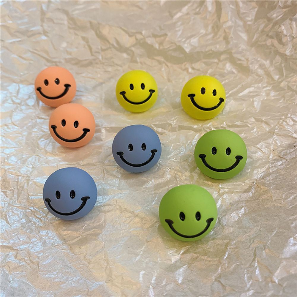 Bông Tai Hình Mặt Cười Nhiều Màu Sắc Thời Trang Hàn Quốc Cho Nữ