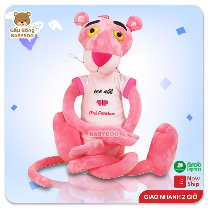 Gấu Bông Chú Báo Hồng Pink Panther Mềm Mịn Cao Cấp BABYBOO – Thú Nhồi Bông Quà Tặng Yêu Thương Cho Bé