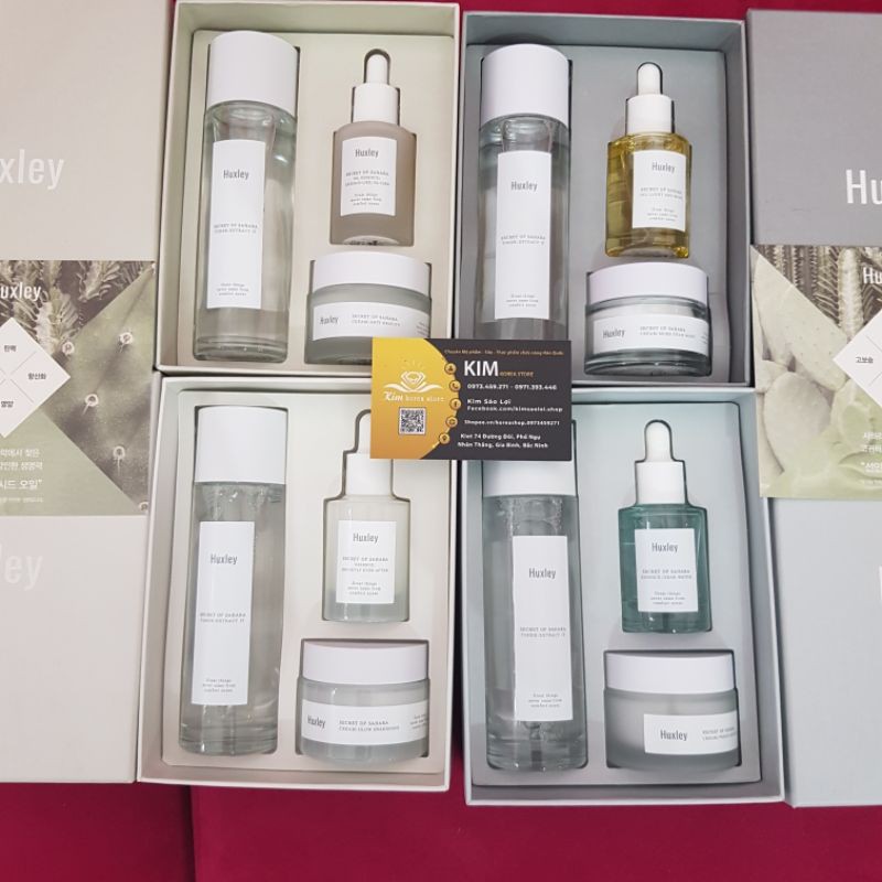 Set dưỡng da Huxley chiết xuất từ xương rồng