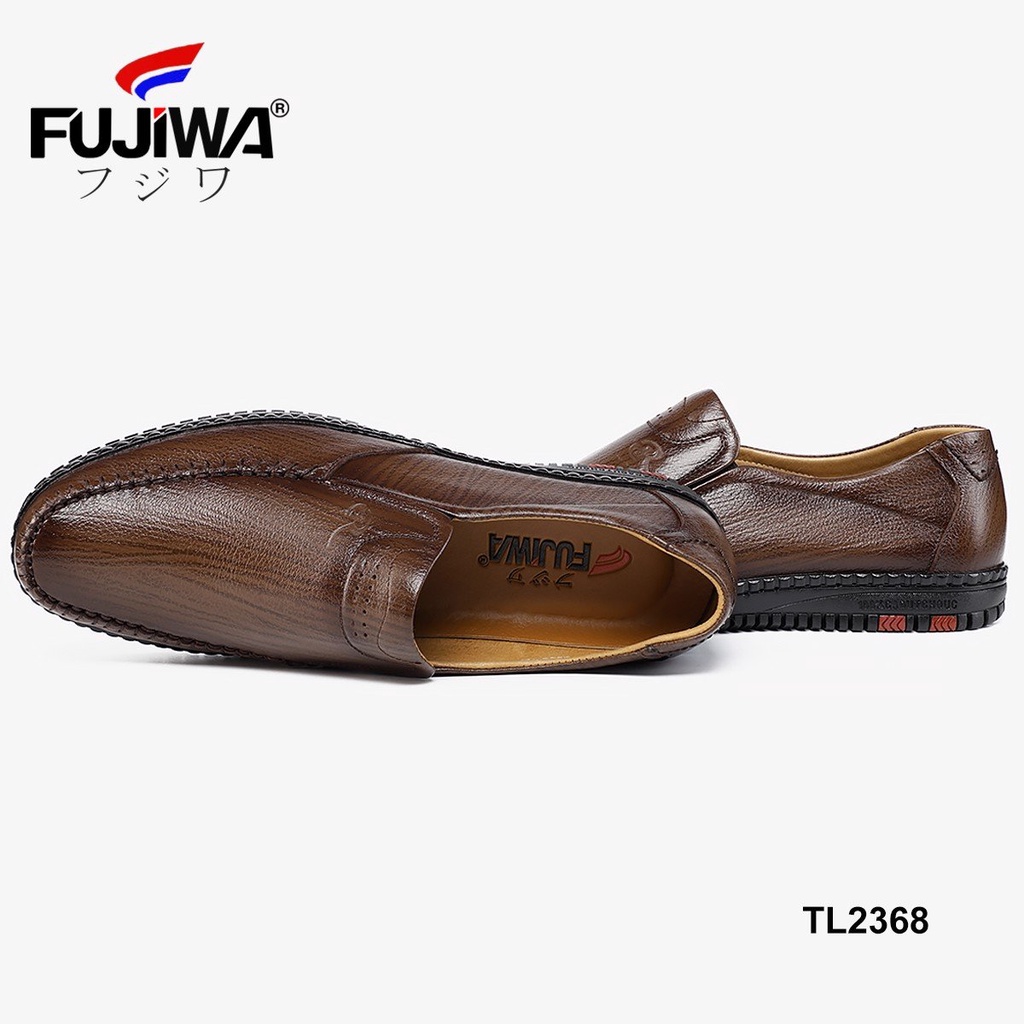 Giày Lười Nam Da Bò FUJIWA - TL2368. Da Thật, Đế Cao Su. Được Đóng Thủ Công (Handmade). Có Size:  38, 39, 40, 41, 42, 43