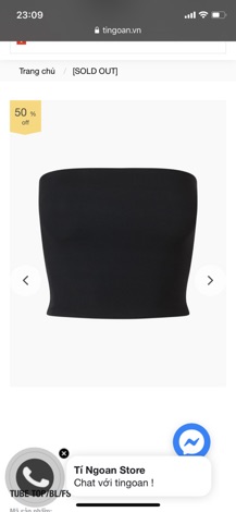 Áo Tube top tingoan