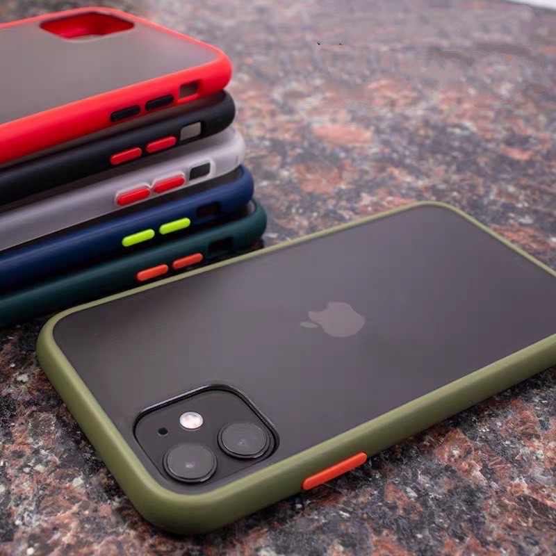 Ốp iPhone nhựa nhám Viền màu full các dòng - CocoShop