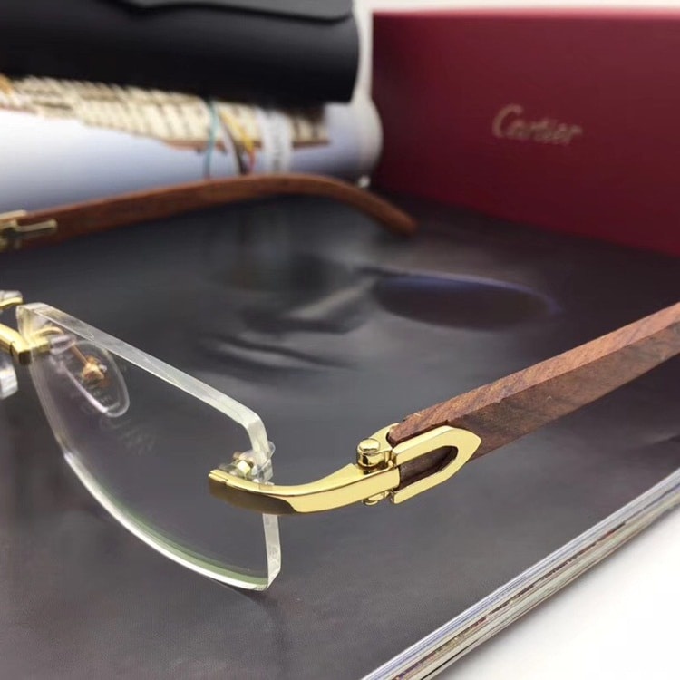 Kính Không Gọng  Càng Gỗ, Mắt kính chống tia UV, Bảo hành 12 tháng - donghokinhmat168