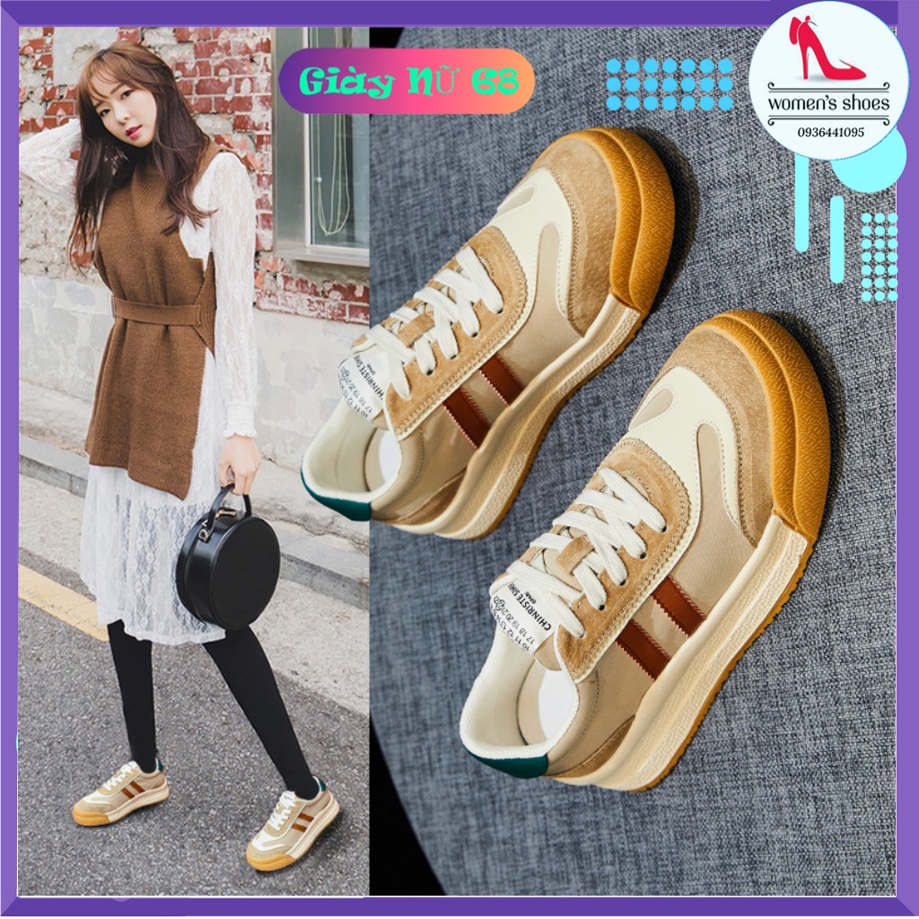Giày Thể Thao NỮ 3 Vạch  Viền Kẻ  Siêu Đẹp