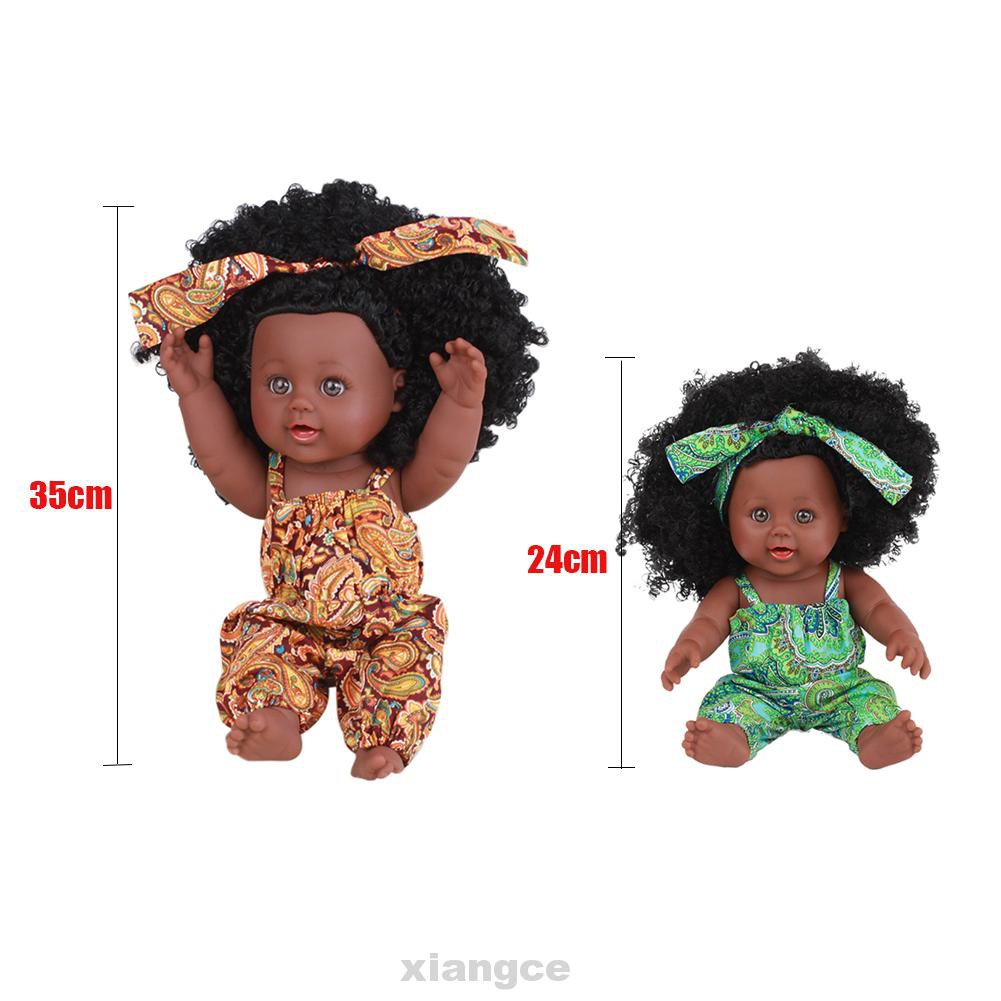 30cm 12inch Cute Play African Children Birthday Gift For Kids Lifelike Reborn Soft Vinyl Home Black Baby Doll