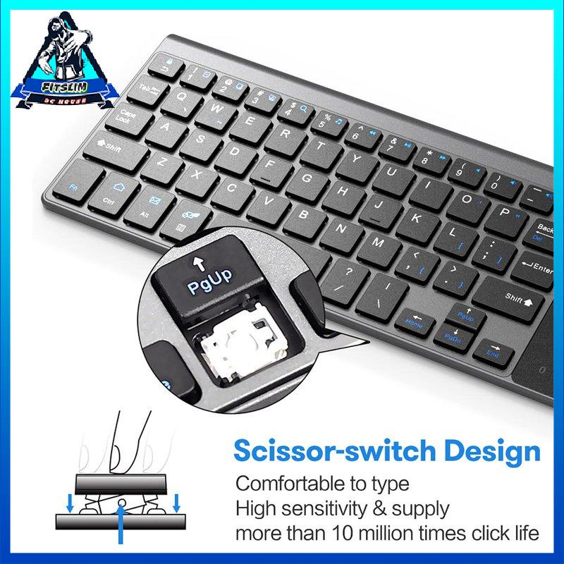 Thin 2.4Ghz Usb Wireless Mini Keyboard With Number Touchpad Numeric Keypad