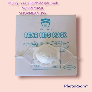 Thùng khẩu trang gấu cho bé sơ sinh và trẻ nhỏ Noppi mask