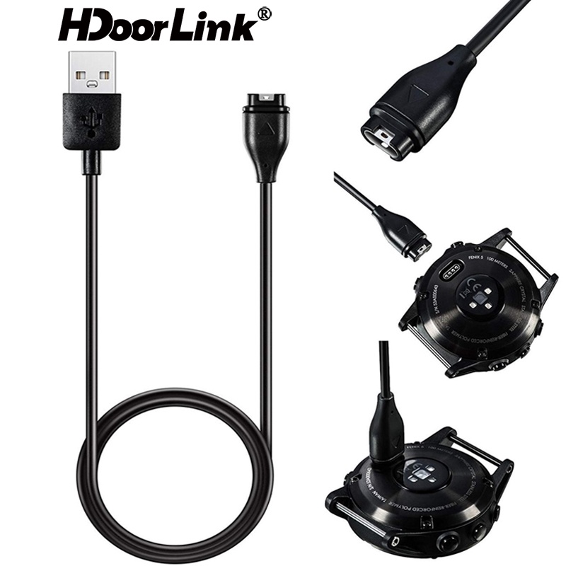 Đế sạc Hdoorlink có cáp USB 1m cho đồng hồ thông minh Garmin Fenix 5 5S 5X 6 6S 6X + Venu Vivoactive 4 3 945 245 45