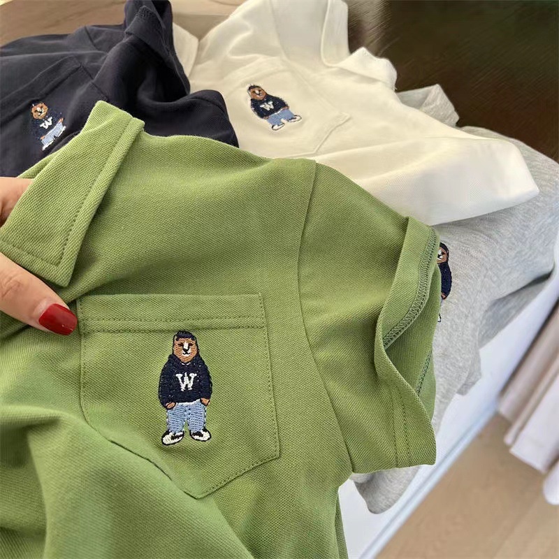 Áo POLO trẻ em ngắn tay bé trai mùa hè bé trai Áo thun cotton Hàn Quốc TTC208