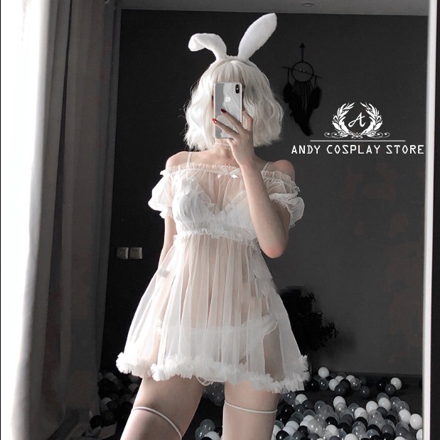 [CÓ SẴN] Váy ngủ xuyên thấu viền voan sexy cute 3 | BigBuy360 - bigbuy360.vn