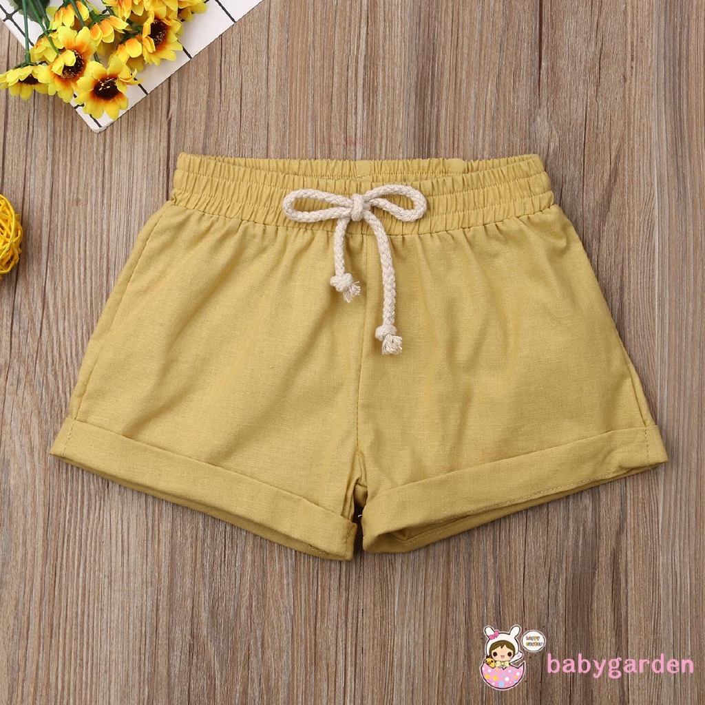 ღ♛ღUnisex Baby Cotton Shorts Drawstring PP Nappy Diaper Covers Bloomers Shorts