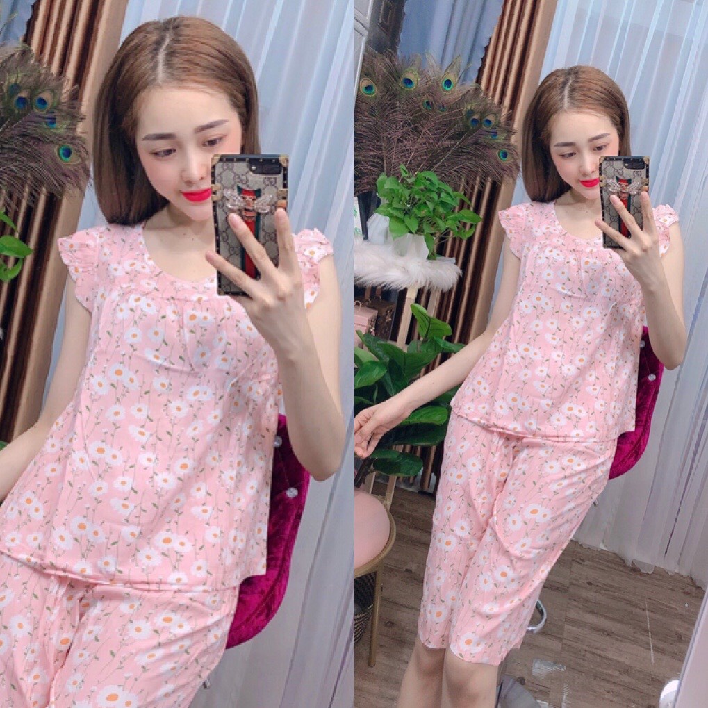 ĐỒ BỘ TOLE NỮ MẶC NHÀ HOA NHÍ (ẢNH THẬT KÈM VIDEO), GIAO HOA NGẪU NHIÊN - TL22