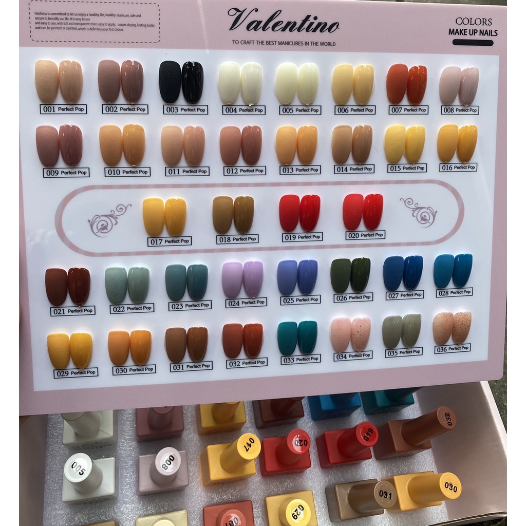 Sét Sơn Gel Valentino 36 Màu  - Tặng Kèm bảng màu