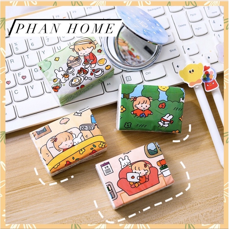 Giấy ăn mini bỏ túi tiện lợi, giấy ăn cầm tay dễ thương