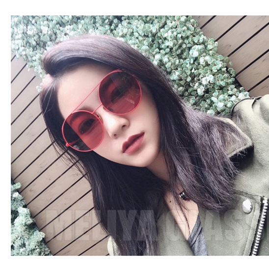 Samjune Fashion New  Round Sunglasses Women Vintage Metal Frame