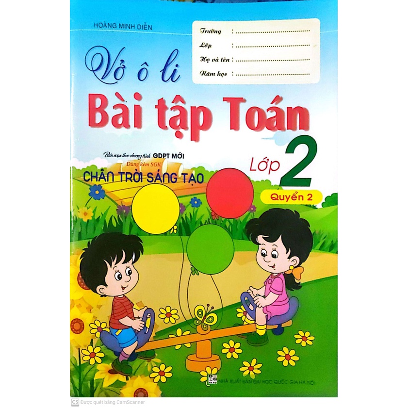 Sách - Vở Ô Li Bài Tập Toán Lớp 2 Quyển 2 ( Bám Sát Sách Giáo Khoa Chân trời Sáng Tạo )