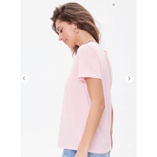 Áo thun Hồng from basic thêu con bọ đỏ vnxk