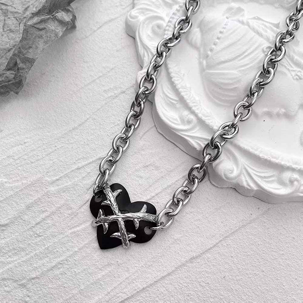Vòng cổ Hình Trái Tim VANES1 Phong Cách Hip Hop Cho Nữ