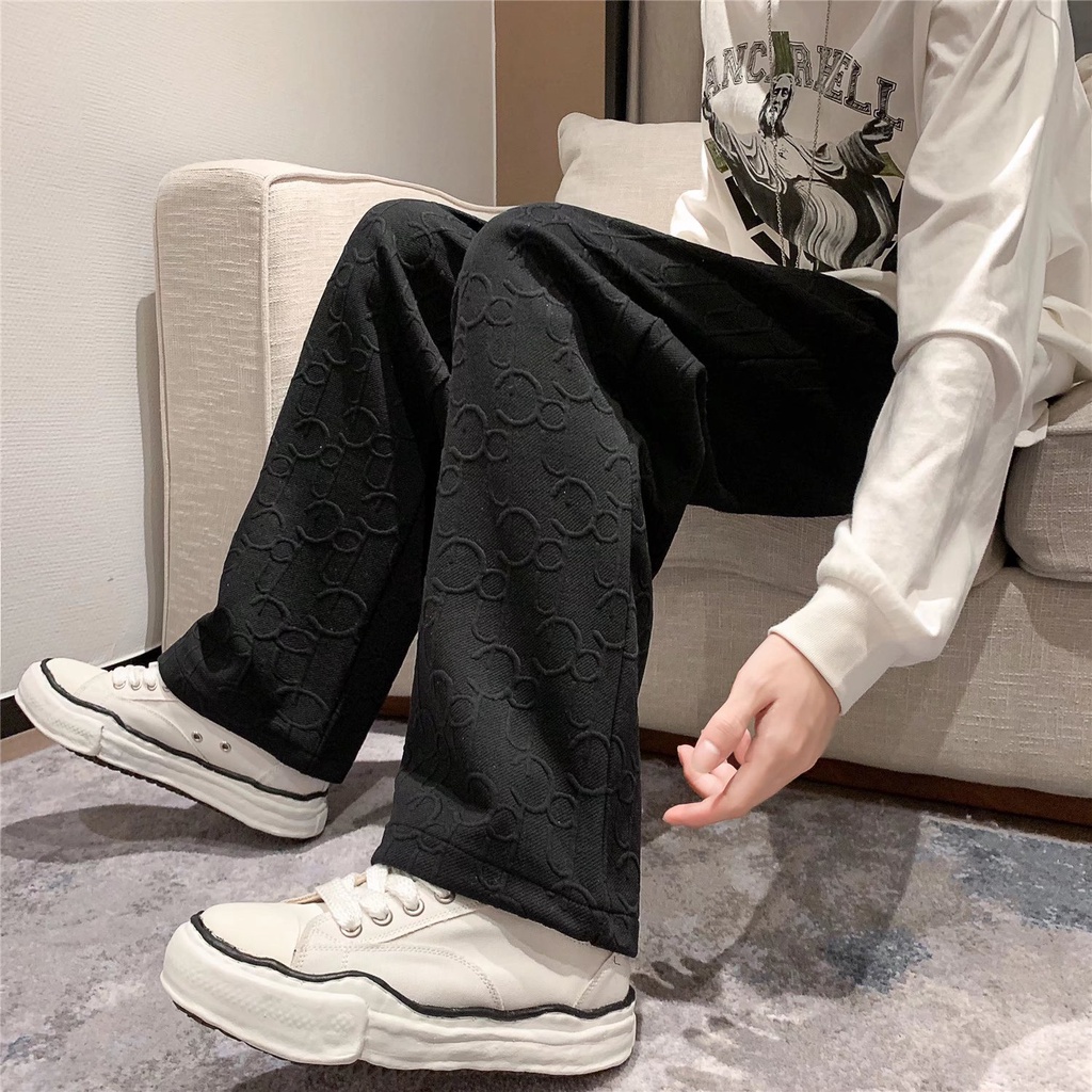 Quần harem ống rộng màu trơn thời trang xuân hè thoải mái dành cho nam