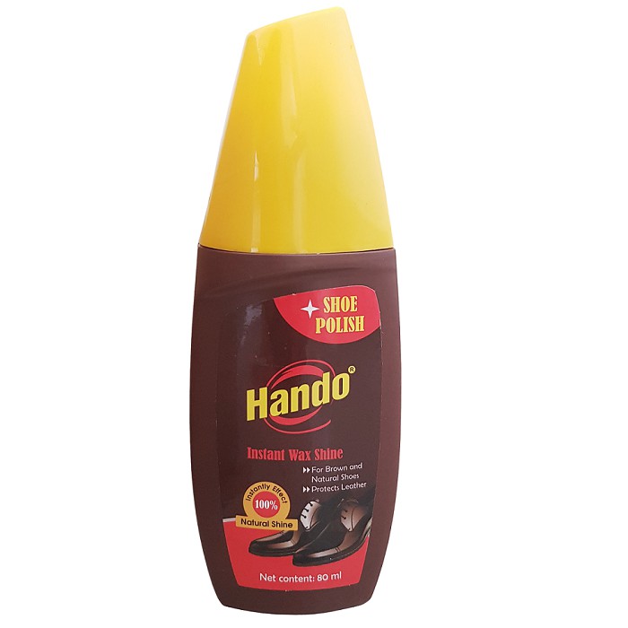 Chai xi nước đánh giày da nhanh đa năng hando 80ml