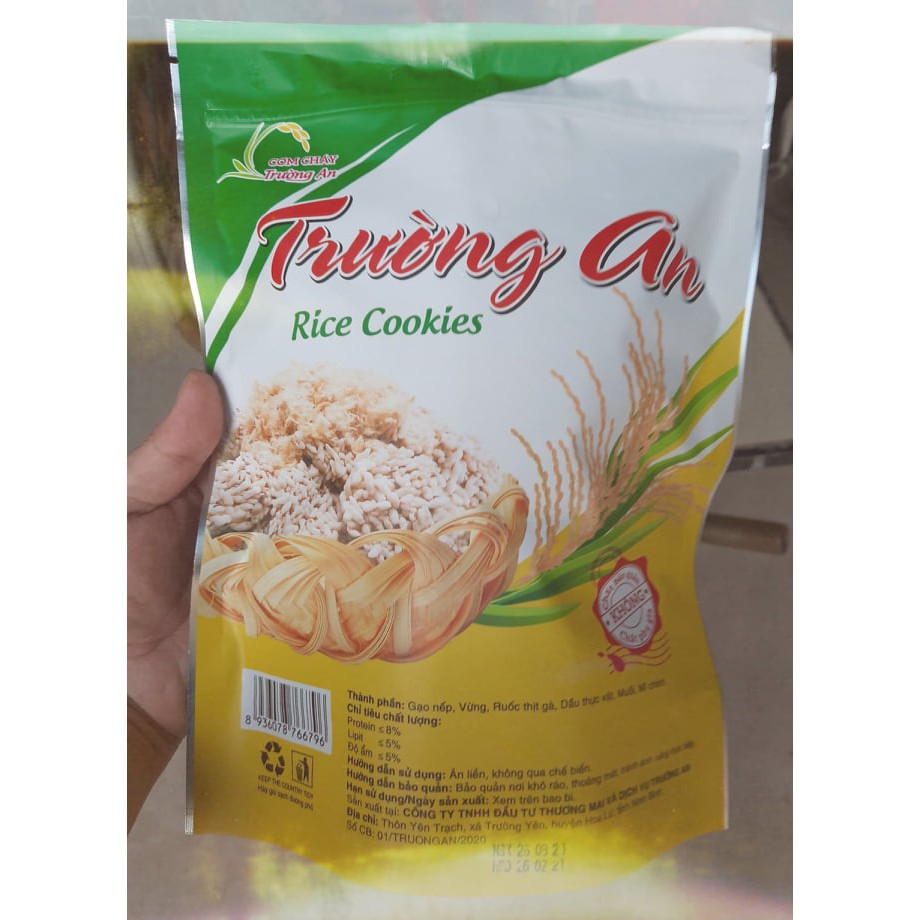 Snack cơm cháy vị vừng – Snack Rice [180Gr/Gói] có KM