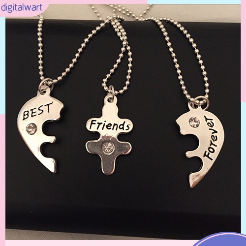 Bộ 3 Dây Chuyền Tình Bạn Khắc Chữ Ý Nghĩa Dùng Làm Quà Tặng Bạn Thân