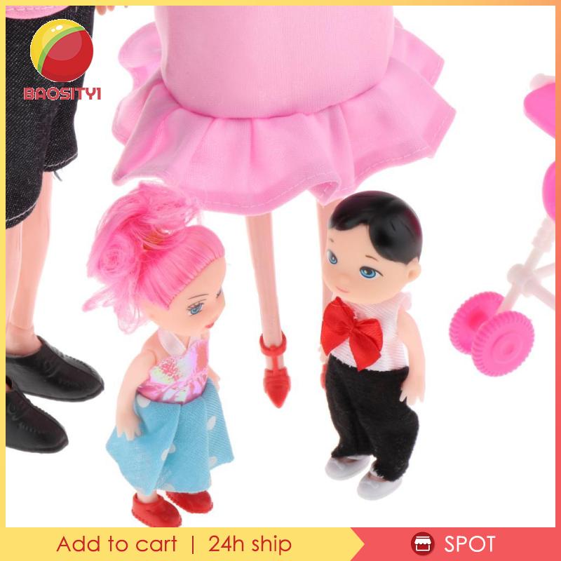 Bộ Búp Bê Gia Đình Màu Hồng Dành Cho Mẹ Và Bé