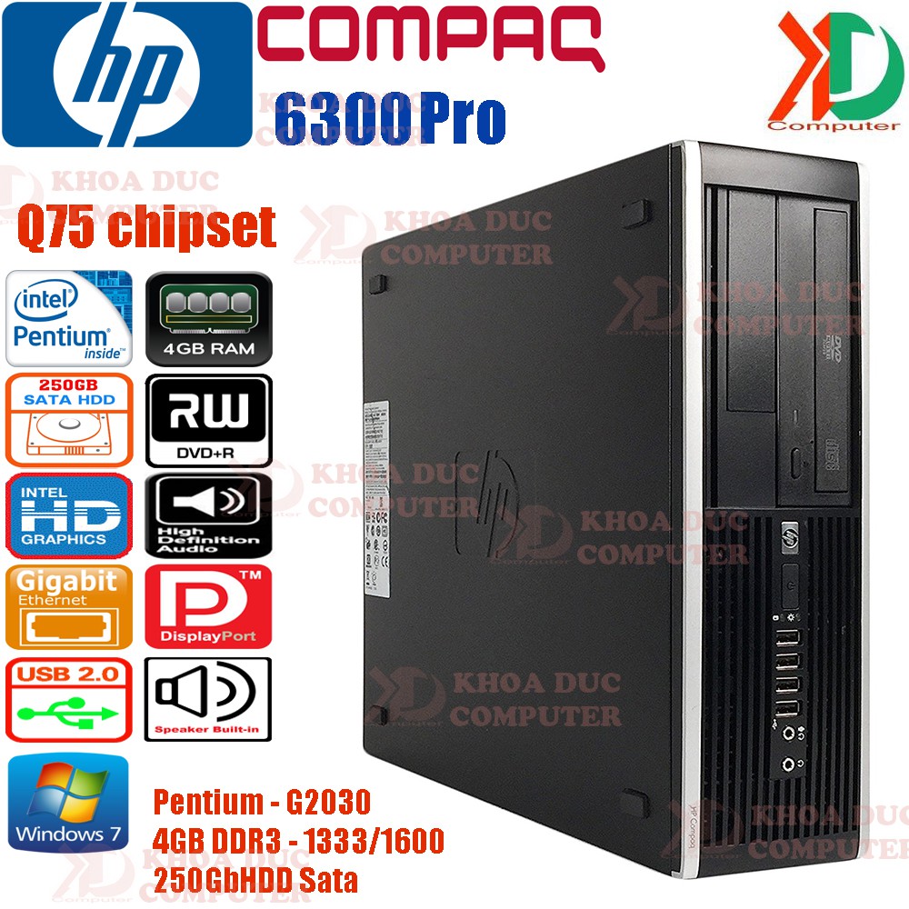 Máy tính đồng bộ HP Compaq 8300/6300 Pro - G2020/4GB Ram/ 250GB HDD hàng châu âu siêu bền.