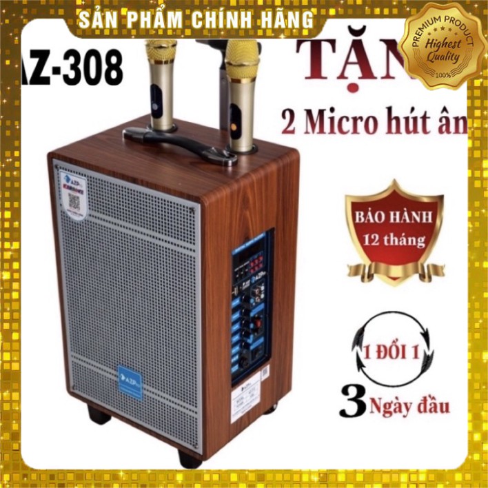 Loa kéo Bluetooth Azpro Az308 (bass20 3 đường tiếng ) Cao cấp [new]