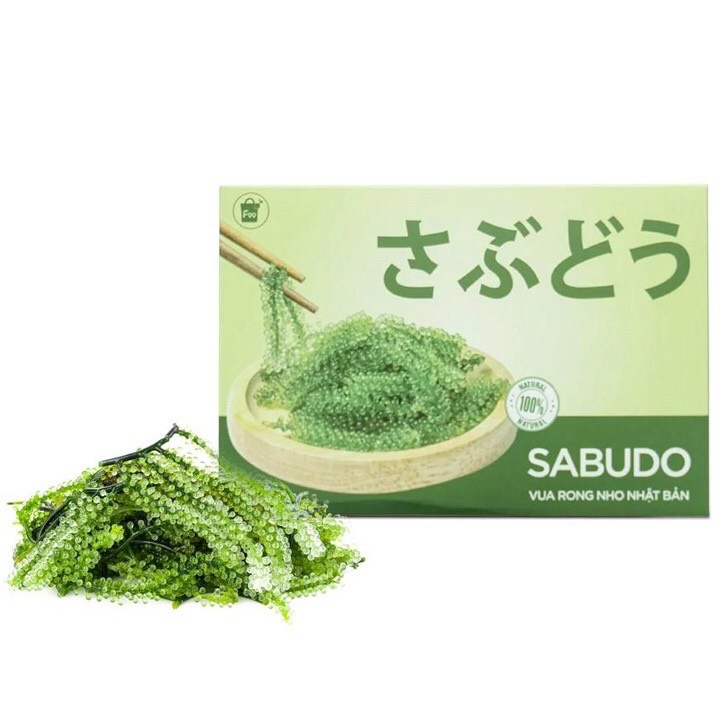 Rong nho tách nước SABUDO ăn kèm Nước chấm sốt mè rang Kewpie