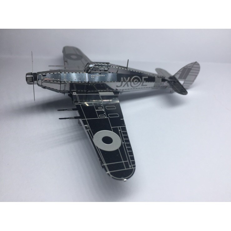 Mô Hình Lắp Ghép 3D Kim Loại Tự Ráp Máy Bay Tiêm Kích Hawker Hurricane Hoàng Gia Anh - Chưa Lắp