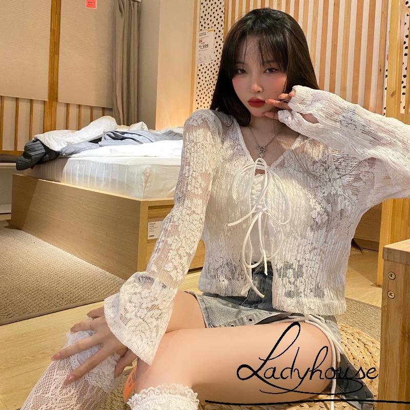 Áo Khoác Cardigan Cổ Chữ V Tay Dài In Họa Tiết Hoa Xinh Xắn Thời Trang Mùa Hè Cho Nữ