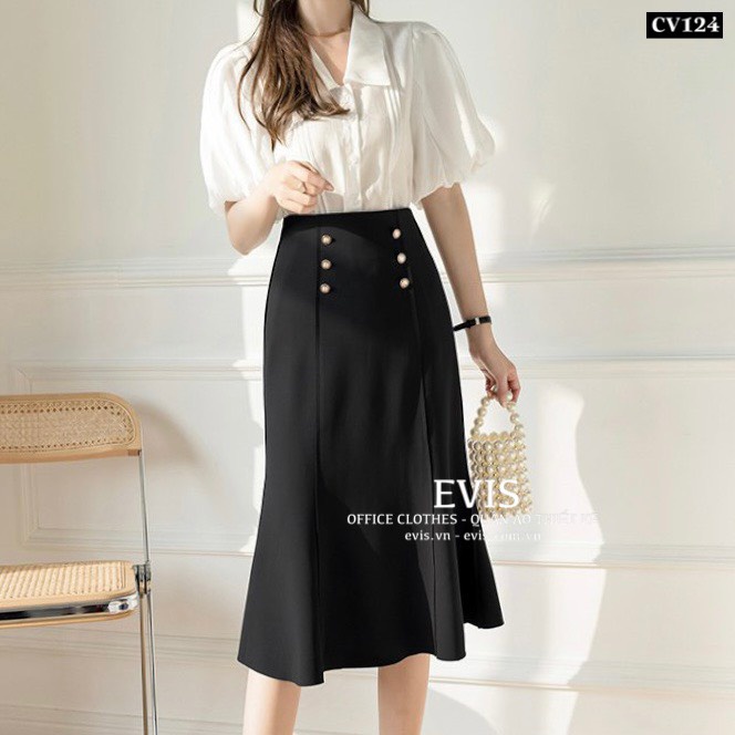 Chân váy đuôi cá công sở - Hàng thiết kế - hình thật shop chụp CV124