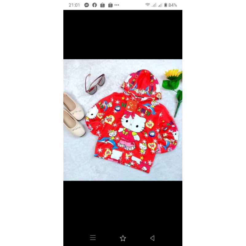 ÁO KHOÁC BÉ GÁI HOẠT HÌNH Helo kitty SIÊU YÊU