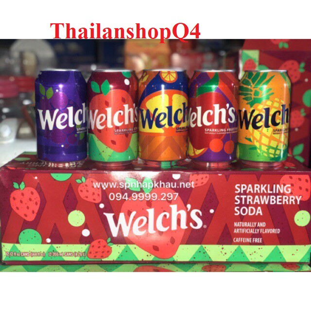 HCM- Nước ngọt soda Welchs nhiều vị 355ml