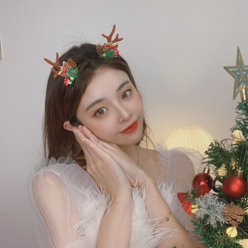 Dây cột tóc phong cách giáng sinh đơn giản dễ thương cho nữ