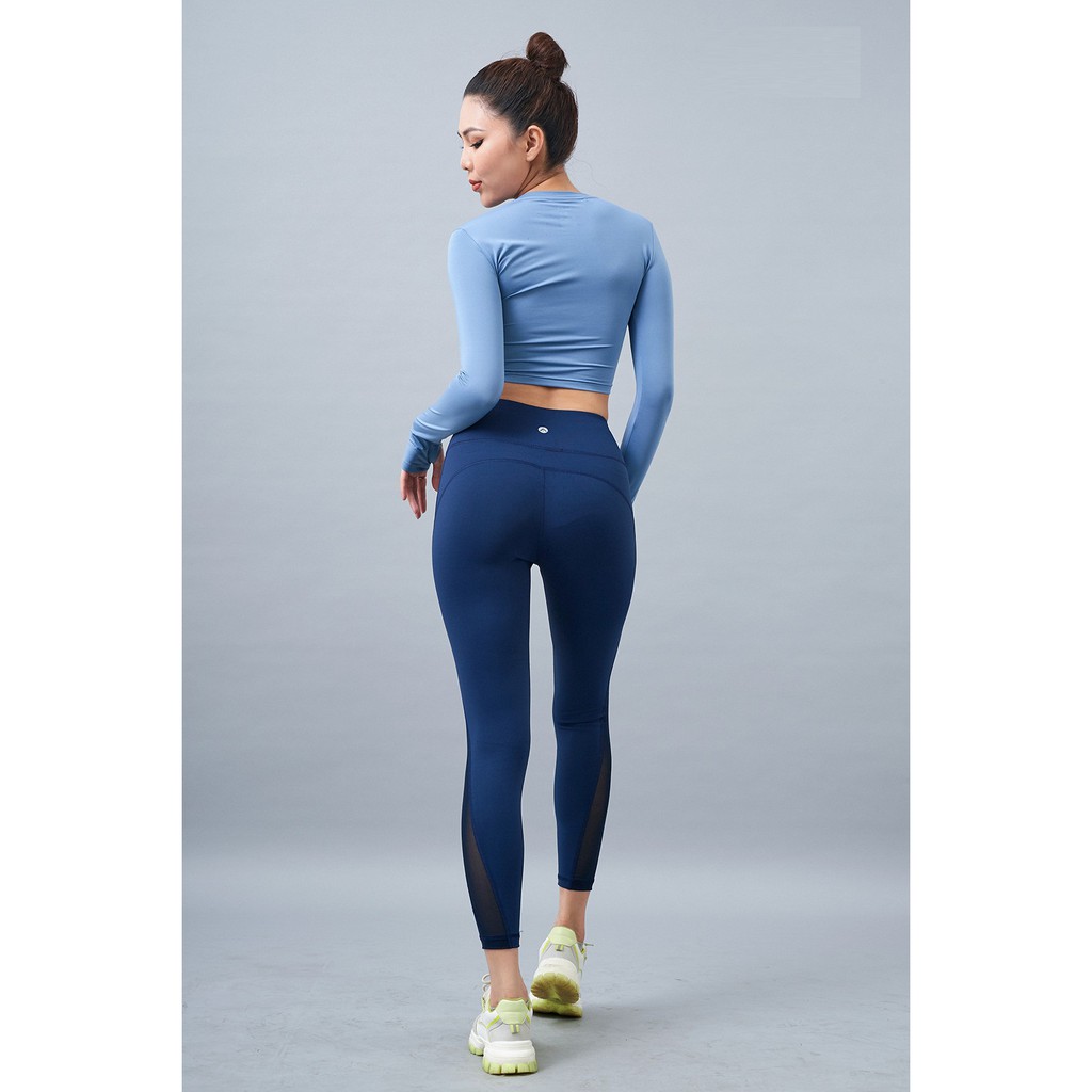 Áo Croptop Dài Tay Tập Gym Yoga Nữ ICADO AT5