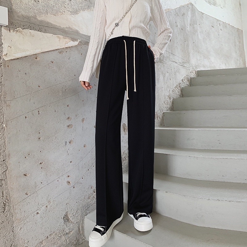 Quần ống rộng ullizang Lưng cao hách dáng siêu đẹp (Ảnh thật)