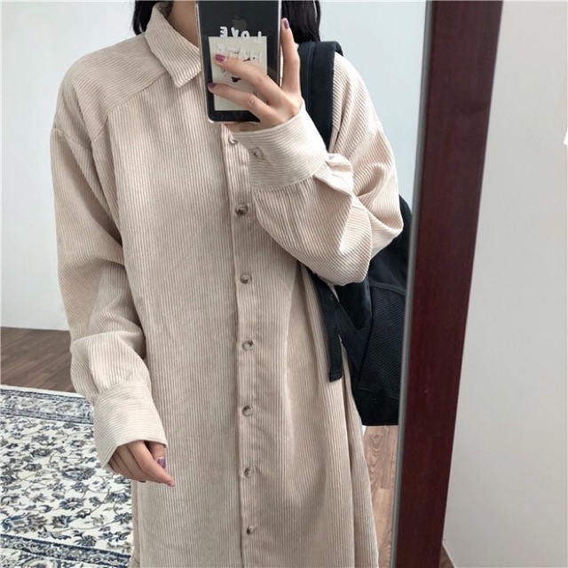 [ Sẵn ] Đầm ulzzang vải nhung cổ polo tay dài đuôi cá (có ảnh thật) | BigBuy360 - bigbuy360.vn